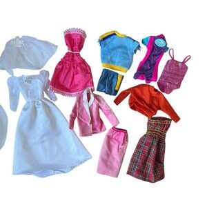 Lot Of 11 Vintage Barbie Clothes 1970s to 1980s
